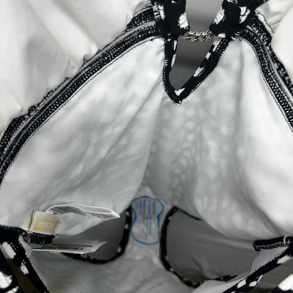 Michael Kors Black & White Animal Print One Piece Swimsuit Size 8 - Picture 5 of 5